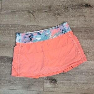 lululemon athletica Coral Mini Skirt with Floral Waistband